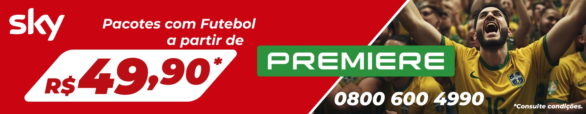 Assine SKY com Premiere por apenas R$ 49,90. Aproveite!