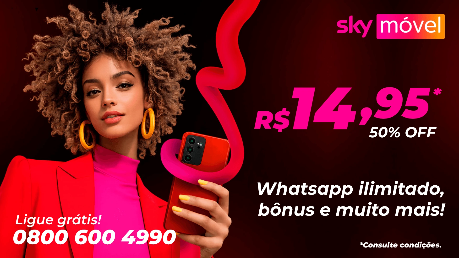 SKY Móvel por apenas R$ 14,95. Aproveite!